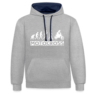 TeeFEVA Contrast Colour Hoodie | AWDis Just Hoods Contrast Colour Hoodie - Evolution Motocross