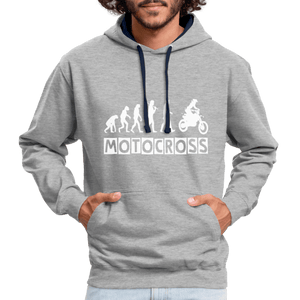 TeeFEVA Contrast Colour Hoodie | AWDis Just Hoods Contrast Colour Hoodie - Evolution Motocross