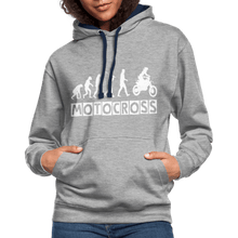 Load image into Gallery viewer, TeeFEVA Contrast Colour Hoodie | AWDis Just Hoods Contrast Colour Hoodie - Evolution Motocross