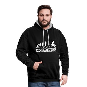 TeeFEVA Contrast Colour Hoodie | AWDis Just Hoods Contrast Colour Hoodie - Evolution Motocross