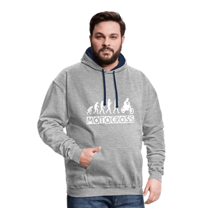 TeeFEVA Contrast Colour Hoodie | AWDis Just Hoods Contrast Colour Hoodie - Evolution Motocross