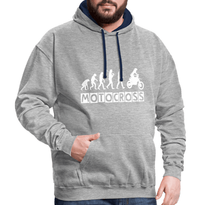 TeeFEVA Contrast Colour Hoodie | AWDis Just Hoods Contrast Colour Hoodie - Evolution Motocross