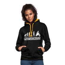 Load image into Gallery viewer, TeeFEVA Contrast Colour Hoodie | AWDis Just Hoods Contrast Colour Hoodie - Evolution Motocross