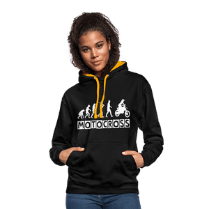 TeeFEVA Contrast Colour Hoodie | AWDis Just Hoods Contrast Colour Hoodie - Evolution Motocross