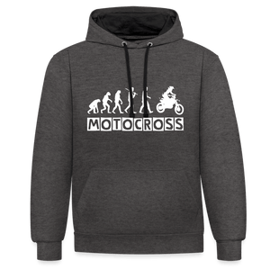 TeeFEVA Contrast Colour Hoodie | AWDis Just Hoods Contrast Colour Hoodie - Evolution Motocross