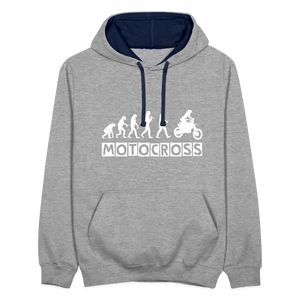 TeeFEVA Contrast Colour Hoodie | AWDis Just Hoods Contrast Colour Hoodie - Evolution Motocross