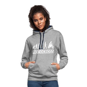 TeeFEVA Contrast Colour Hoodie | AWDis Just Hoods Contrast Colour Hoodie - Evolution Motocross