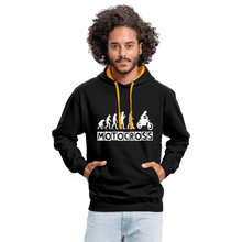 Load image into Gallery viewer, TeeFEVA Contrast Colour Hoodie | AWDis Just Hoods Contrast Colour Hoodie - Evolution Motocross