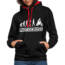 Load image into Gallery viewer, TeeFEVA Contrast Colour Hoodie | AWDis Just Hoods Contrast Colour Hoodie - Evolution Motocross