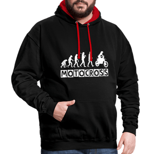 TeeFEVA Contrast Colour Hoodie | AWDis Just Hoods Contrast Colour Hoodie - Evolution Motocross