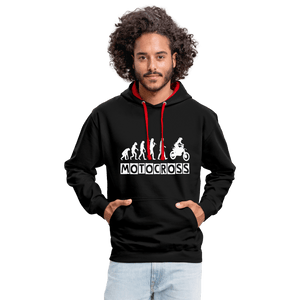 TeeFEVA Contrast Colour Hoodie | AWDis Just Hoods Contrast Colour Hoodie - Evolution Motocross