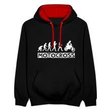 Load image into Gallery viewer, TeeFEVA Contrast Colour Hoodie | AWDis Just Hoods Contrast Colour Hoodie - Evolution Motocross