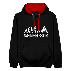 TeeFEVA Contrast Colour Hoodie | AWDis Just Hoods Contrast Colour Hoodie - Evolution Motocross