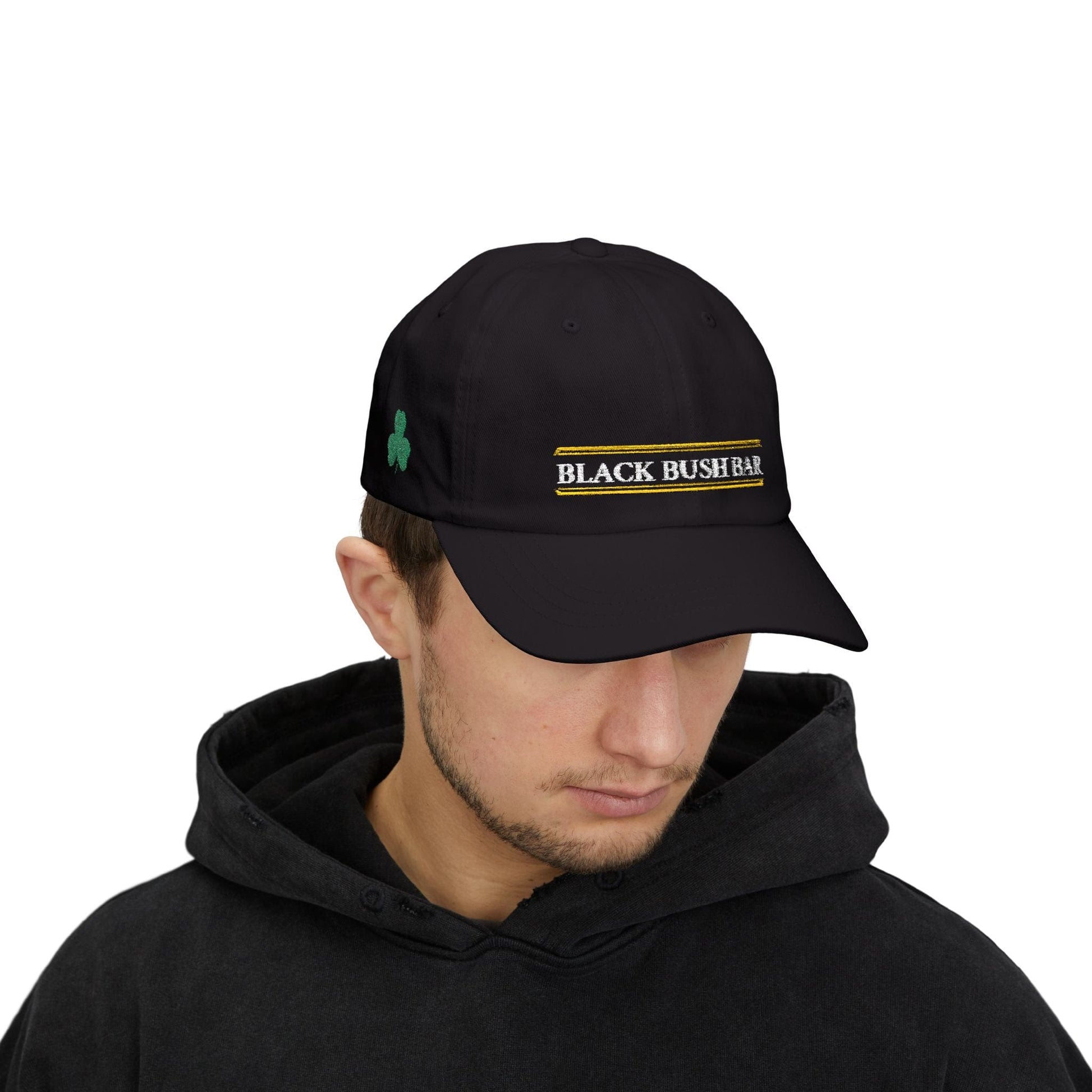 TeeFEVA Hats Classic Dad Cap — Vintage Embroided "Black Bush Bar"