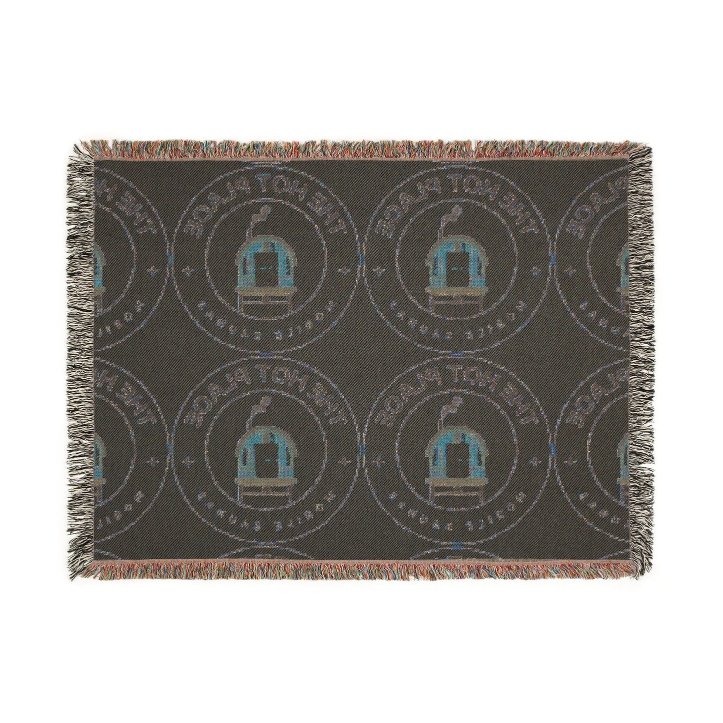 TeeFEVA Home Decor The Hot Place - Sauna - Geometric Lodge Woven Blanket — Cozy Patterned Throw for Living Room & Cabin