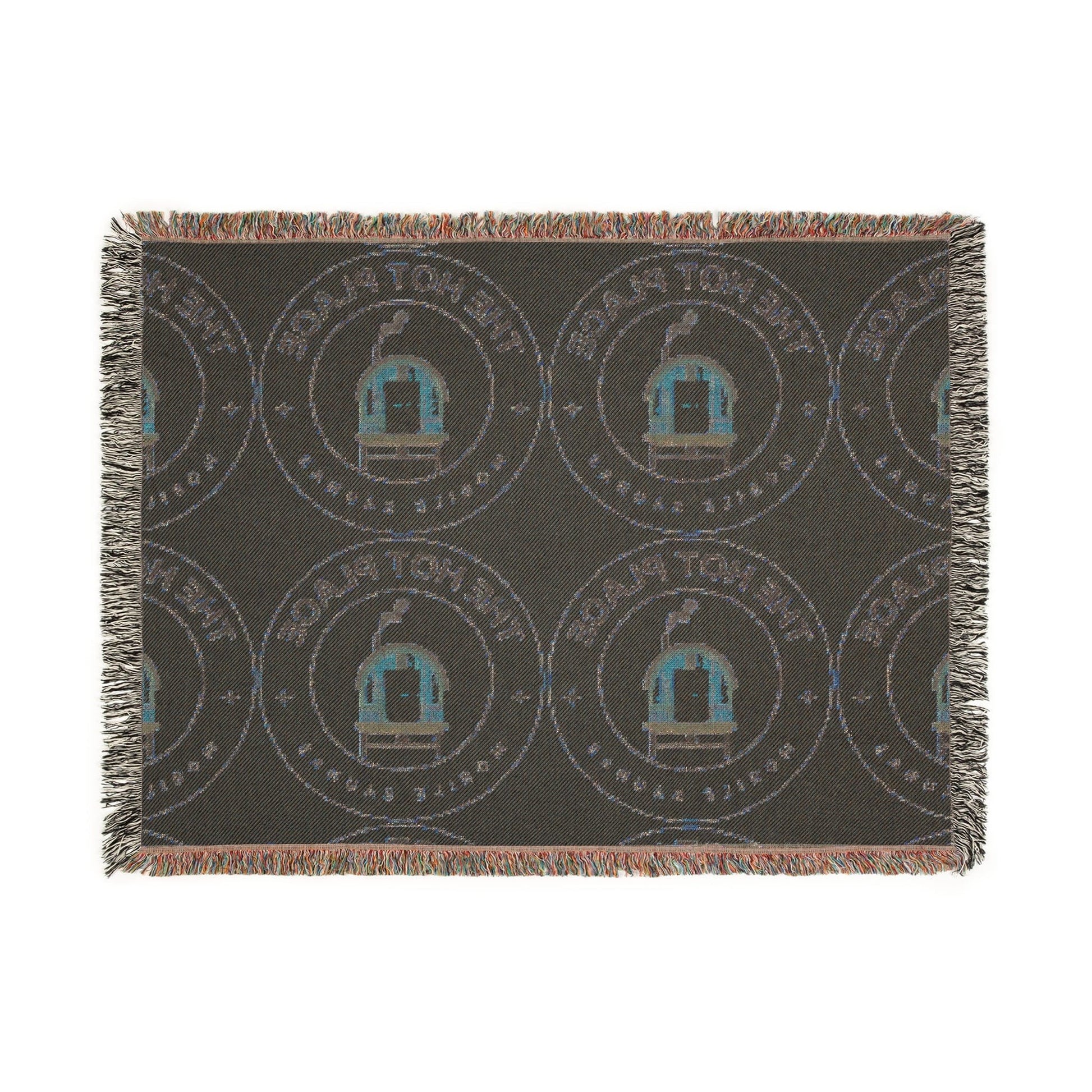 TeeFEVA Home Decor The Hot Place - Sauna - Geometric Lodge Woven Blanket — Cozy Patterned Throw for Living Room & Cabin