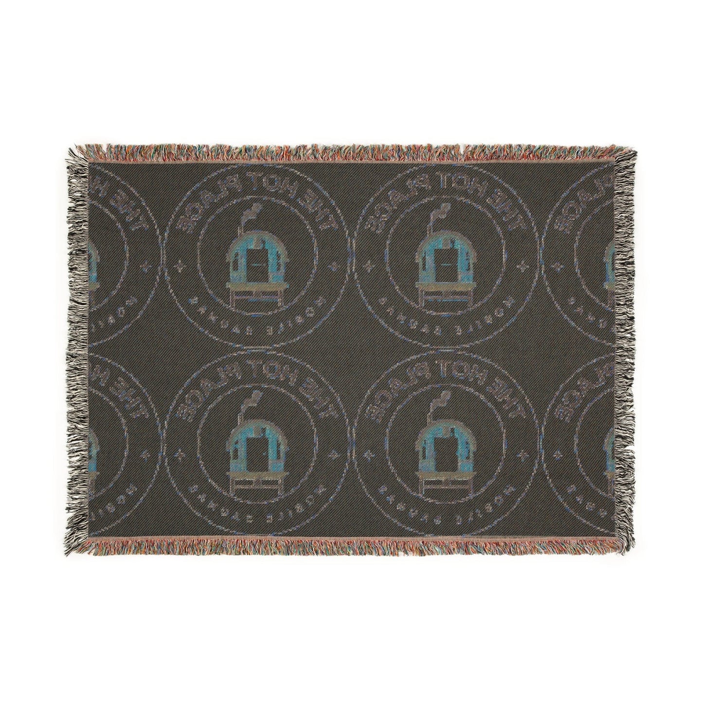 TeeFEVA Home Decor The Hot Place - Sauna - Geometric Lodge Woven Blanket — Cozy Patterned Throw for Living Room & Cabin