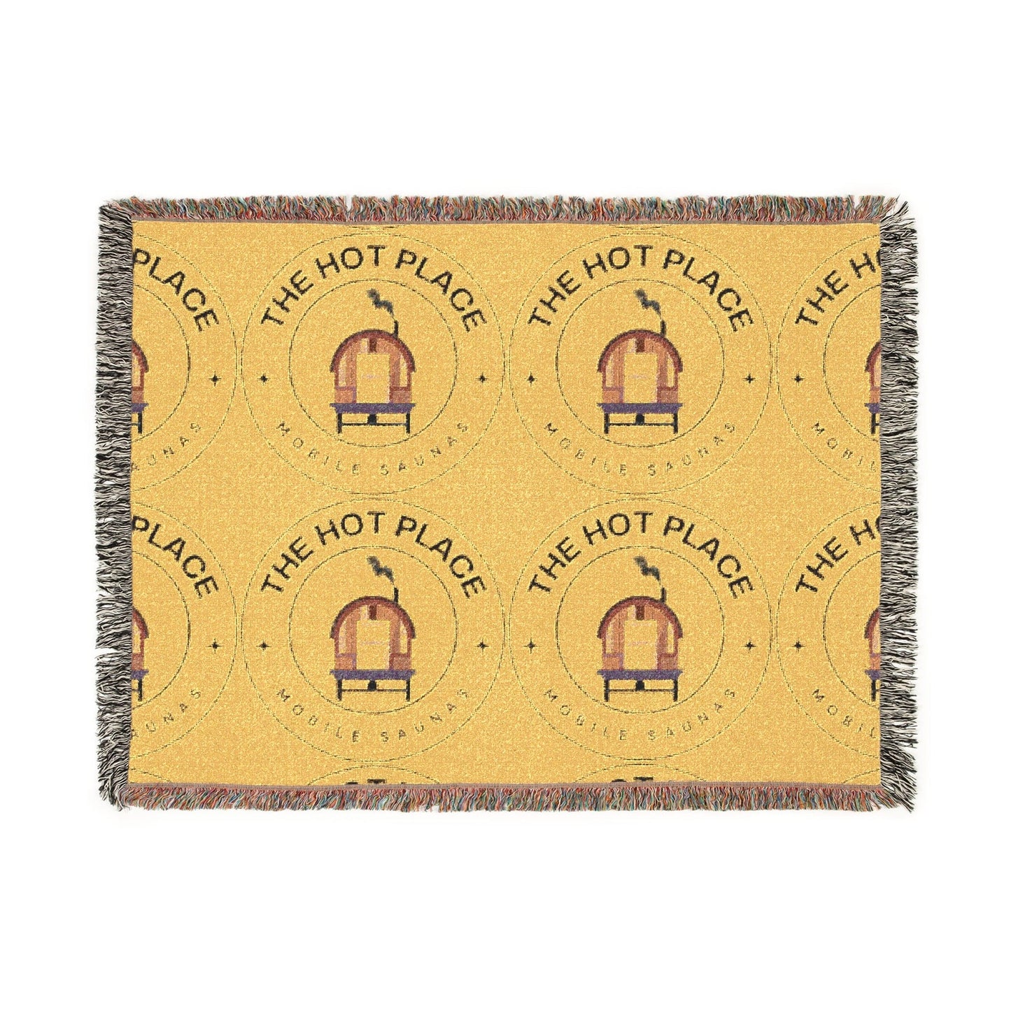 TeeFEVA Home Decor The Hot Place - Sauna - Geometric Lodge Woven Blanket — Cozy Patterned Throw for Living Room & Cabin