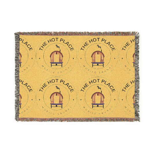 TeeFEVA Home Decor The Hot Place - Sauna - Geometric Lodge Woven Blanket — Cozy Patterned Throw for Living Room & Cabin