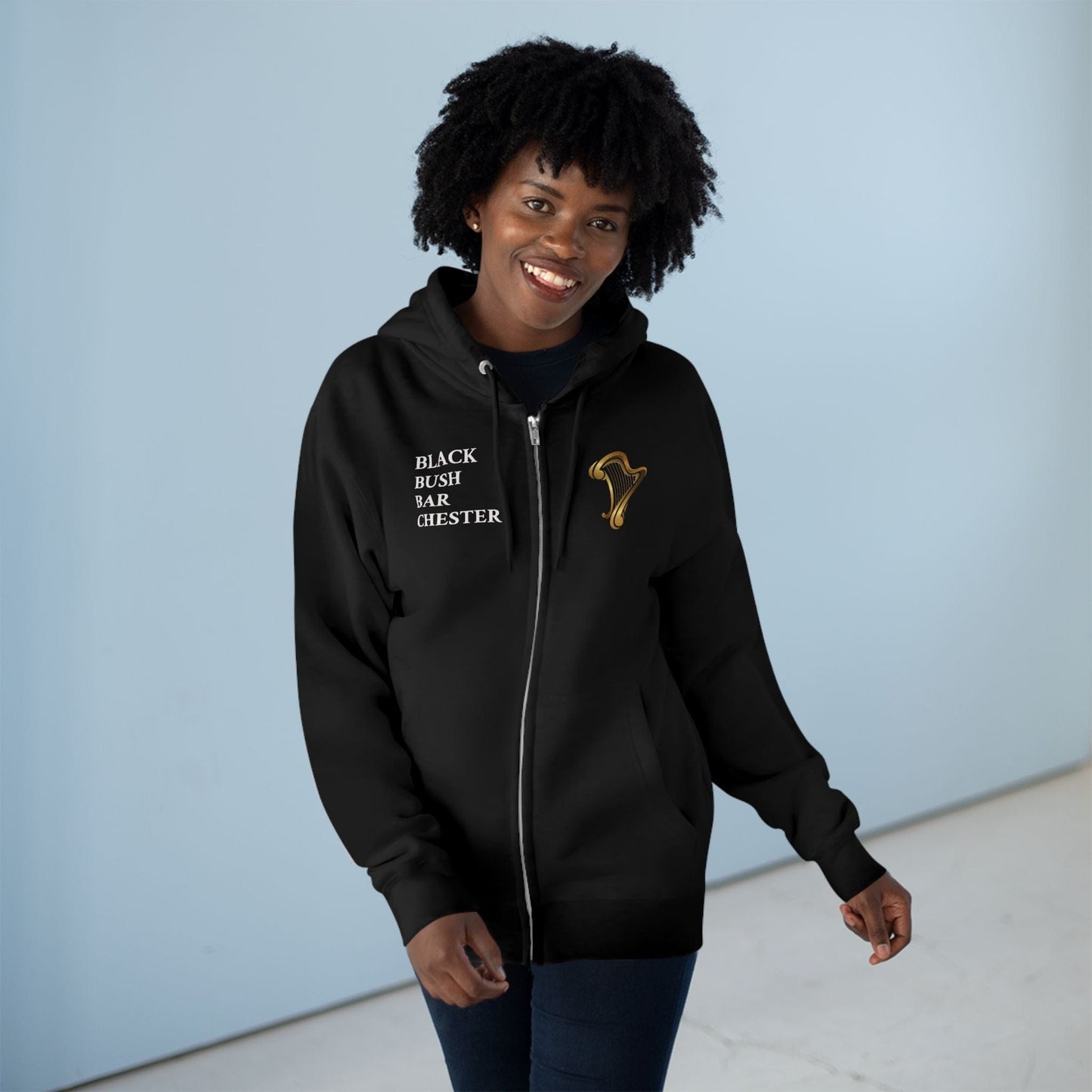 TeeFEVA Hoodie BLACK BUSH IRISH BAR CHESTER - Zip Hoodie — "The Black Bush" Irish Pub