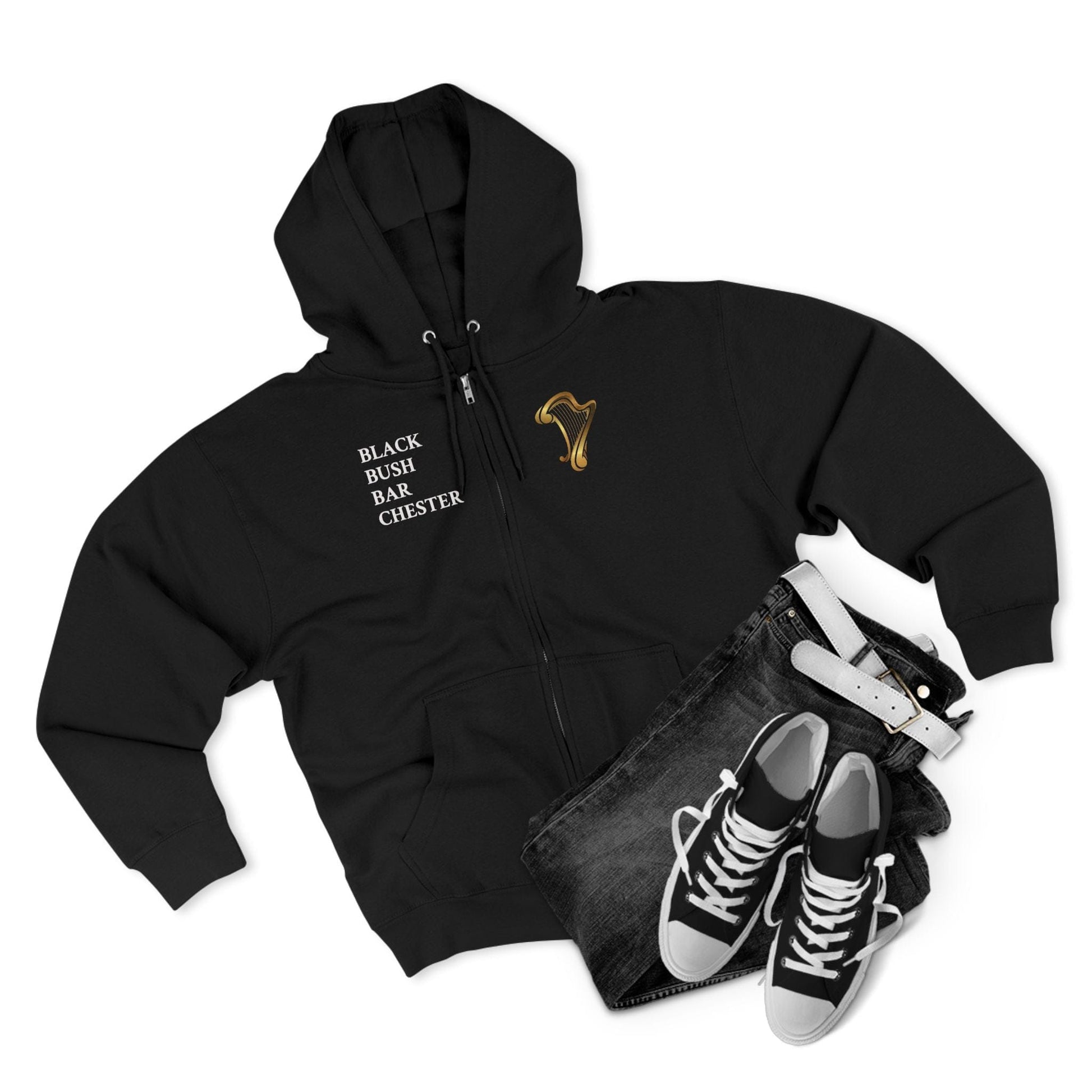 TeeFEVA Hoodie BLACK BUSH IRISH BAR CHESTER - Zip Hoodie — "The Black Bush" Irish Pub