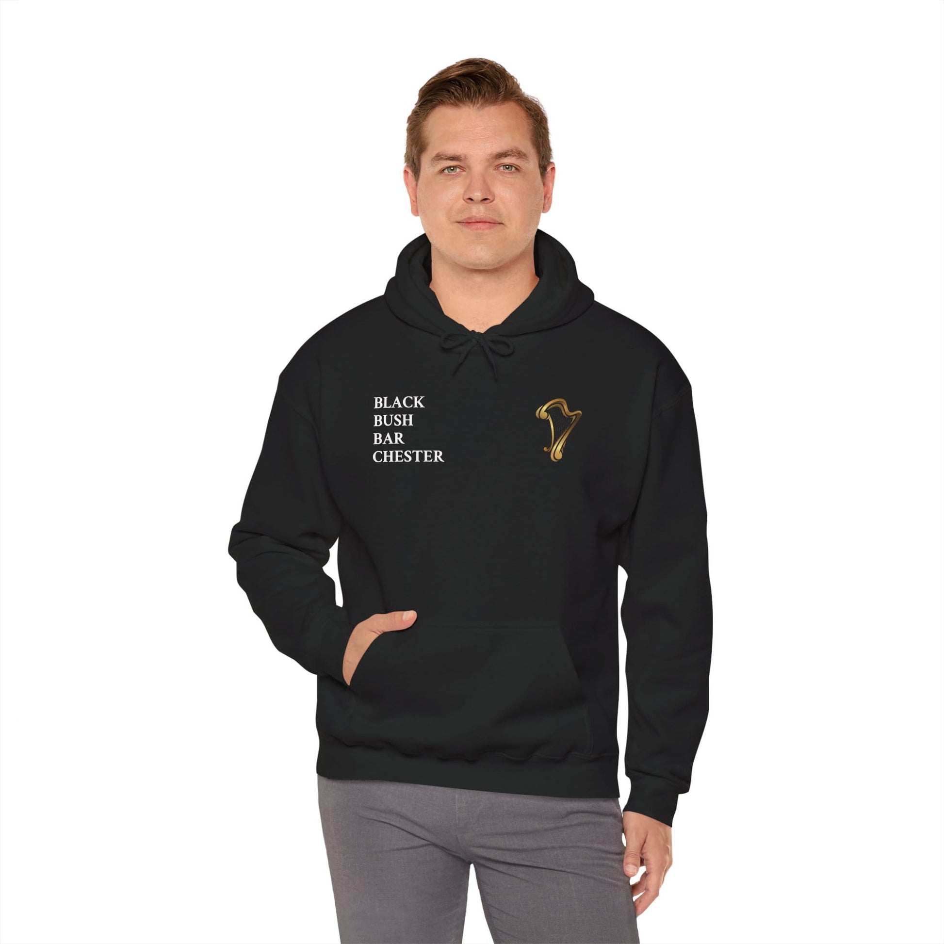 TeeFEVA Hoodie Black Bush Irish Bar - Standard Hoodie — No Zip