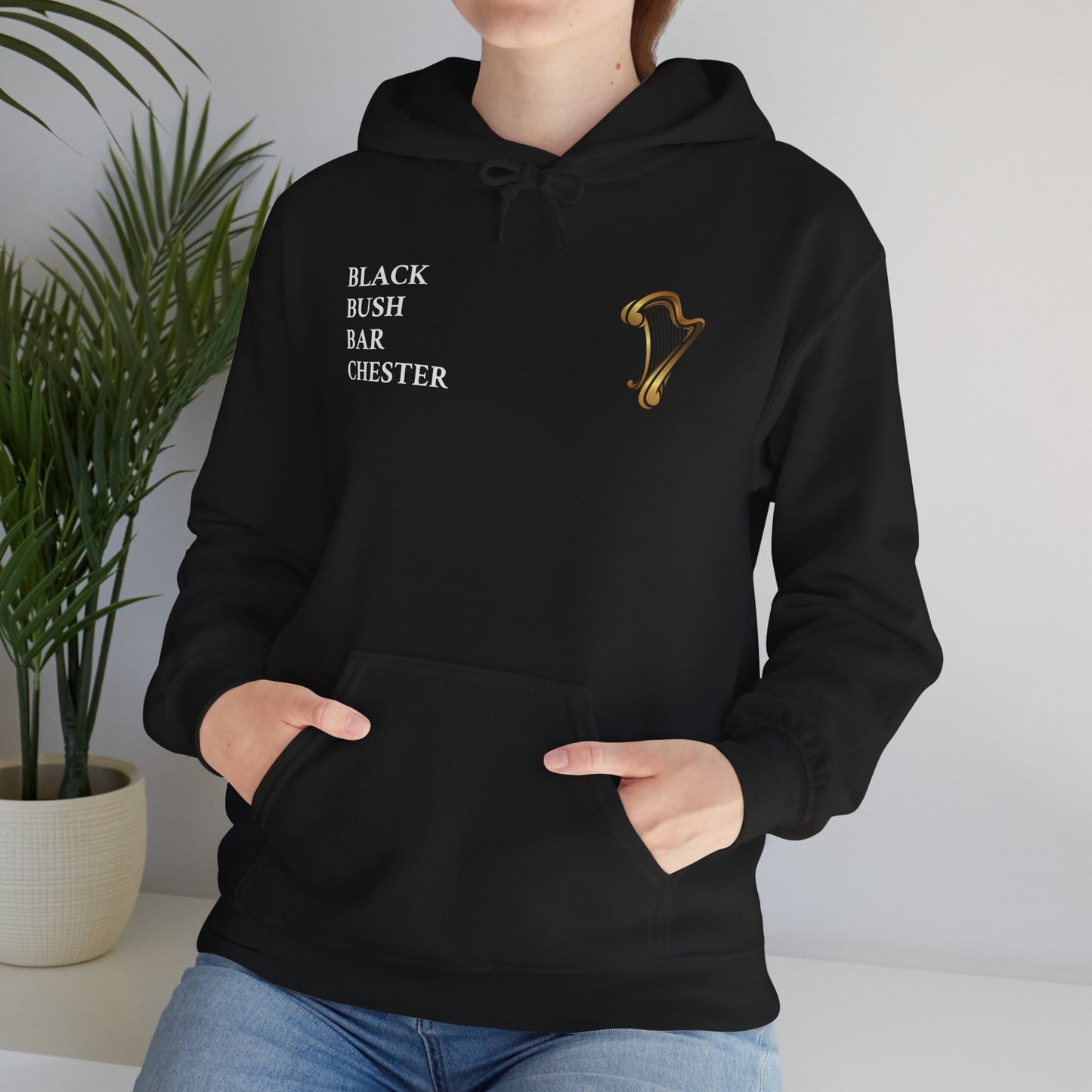 TeeFEVA Hoodie Black Bush Irish Bar - Standard Hoodie — No Zip