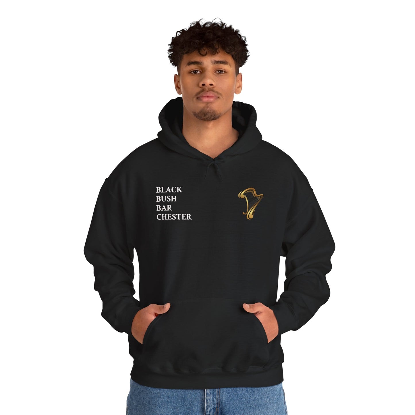 TeeFEVA Hoodie Black Bush Irish Bar - Standard Hoodie — No Zip
