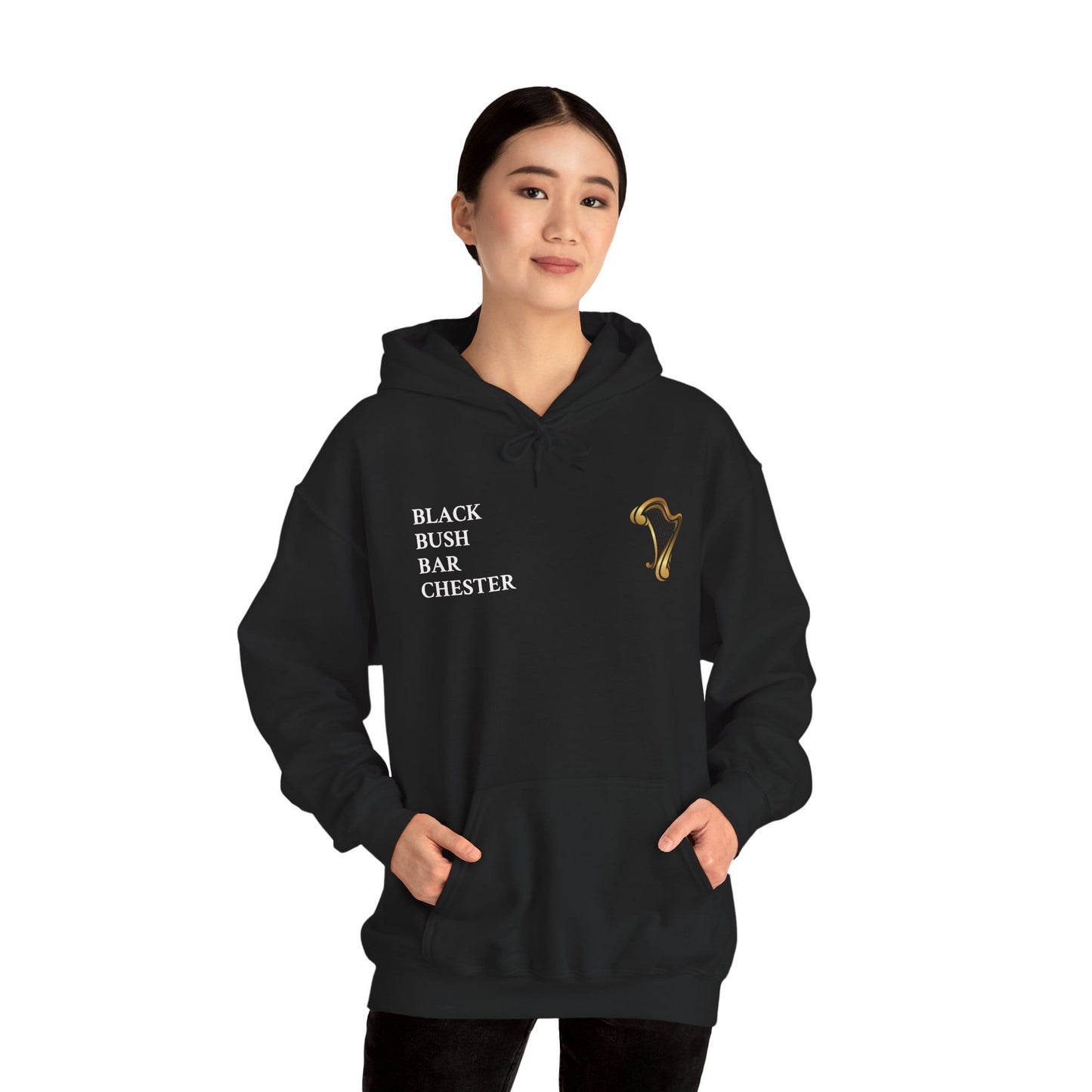 TeeFEVA Hoodie Black Bush Irish Bar - Standard Hoodie — No Zip