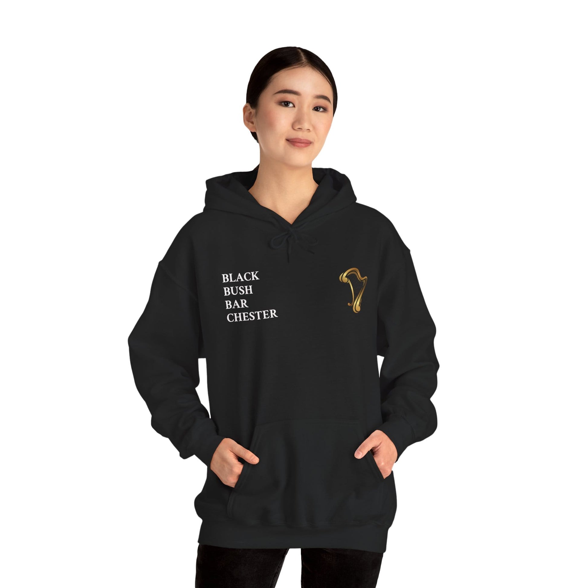 TeeFEVA Hoodie Black Bush Irish Bar - Standard Hoodie — No Zip