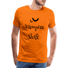 Load image into Gallery viewer, TeeFEVA Men’s Premium T-Shirt | Spreadshirt 812 We Love The Vampire Shift - Black On - No Beers - Men’s Premium T-Shirt