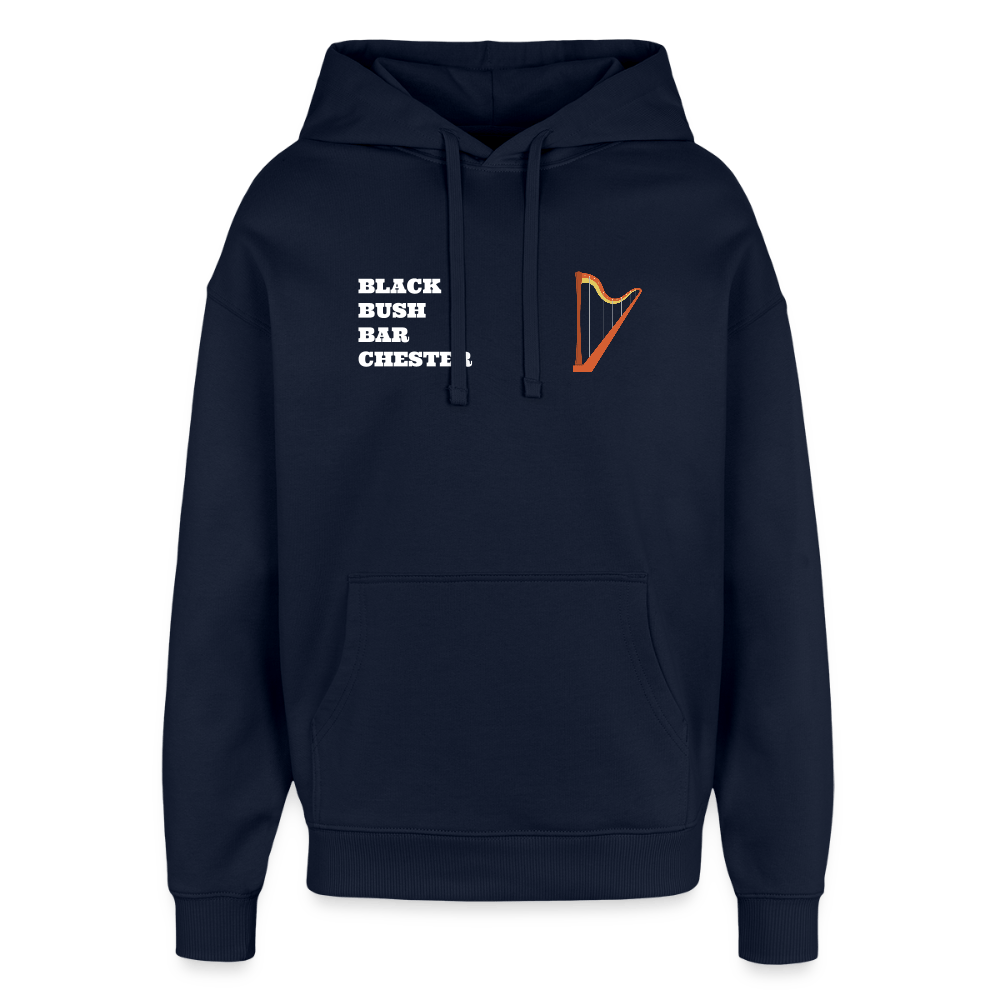 TeeFEVA Oversized Unisex Hoodie by Stanley/Stella BLACK BUSH IRISH BAR CHESTER - Oversized Premium Unisex Hoodie