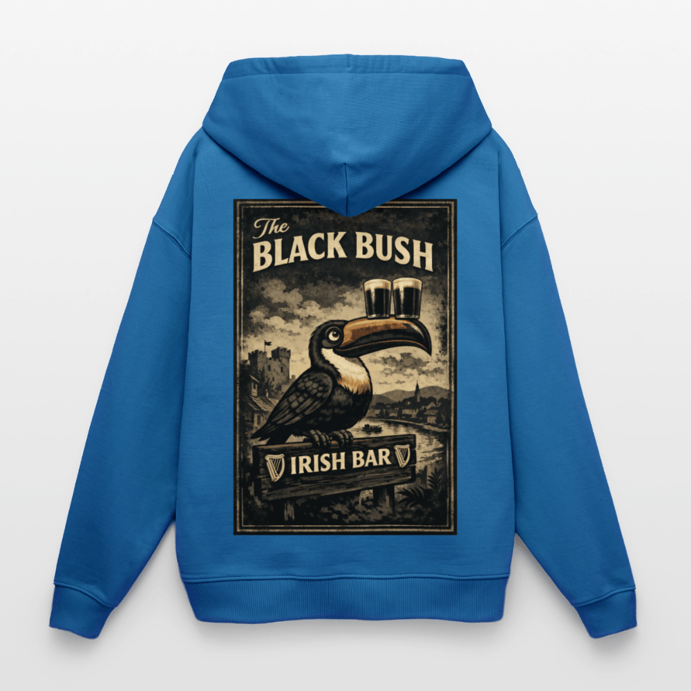 TeeFEVA Oversized Unisex Hoodie by Stanley/Stella BLACK BUSH IRISH BAR CHESTER - Oversized Premium Unisex Hoodie