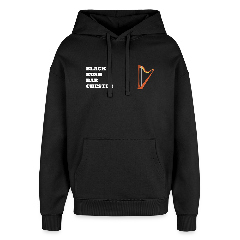 TeeFEVA Oversized Unisex Hoodie by Stanley/Stella BLACK BUSH IRISH BAR CHESTER - Oversized Premium Unisex Hoodie