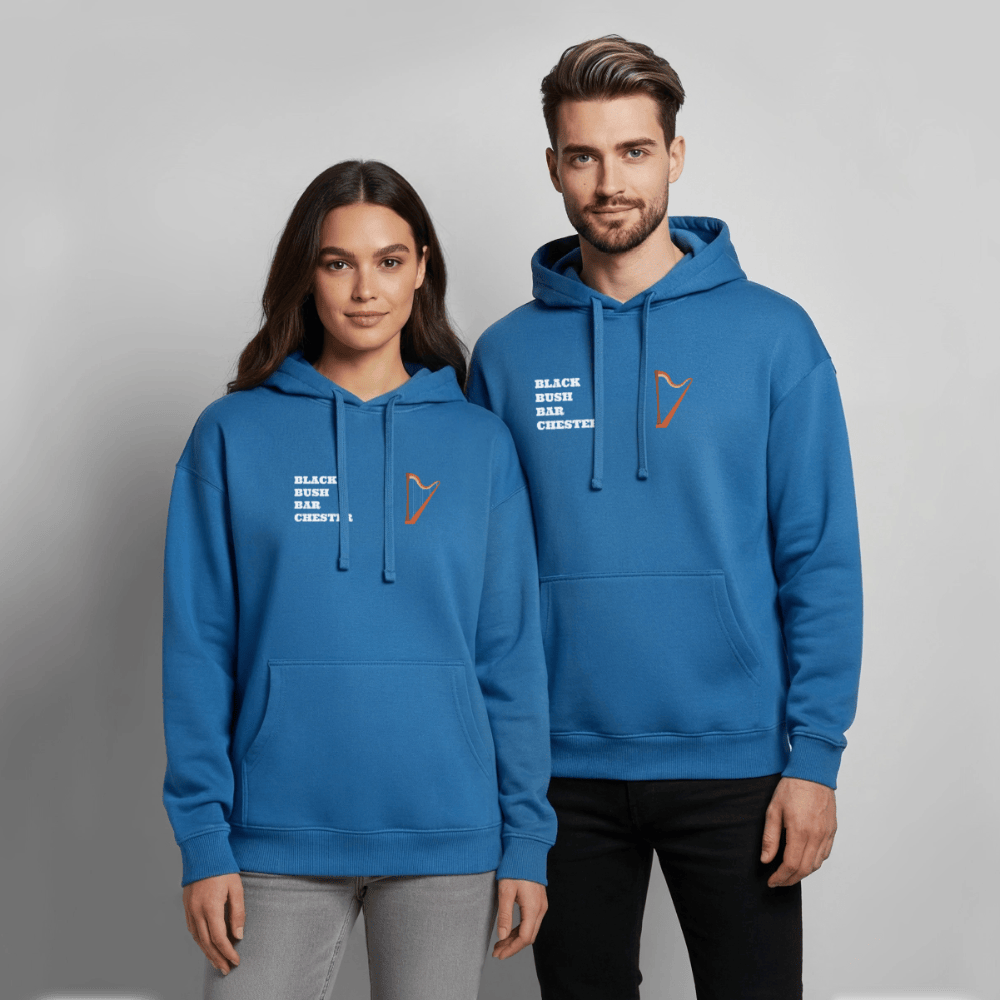 TeeFEVA Oversized Unisex Hoodie by Stanley/Stella BLACK BUSH IRISH BAR CHESTER - Oversized Premium Unisex Hoodie