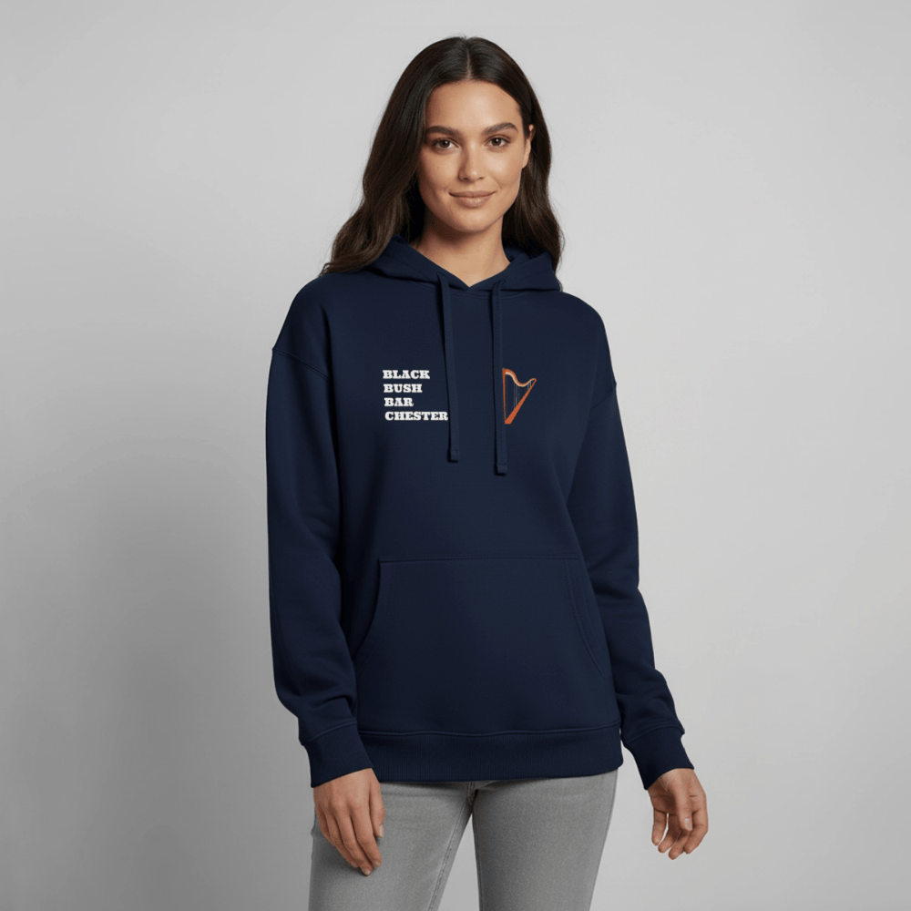 TeeFEVA Oversized Unisex Hoodie by Stanley/Stella BLACK BUSH IRISH BAR CHESTER - Oversized Premium Unisex Hoodie