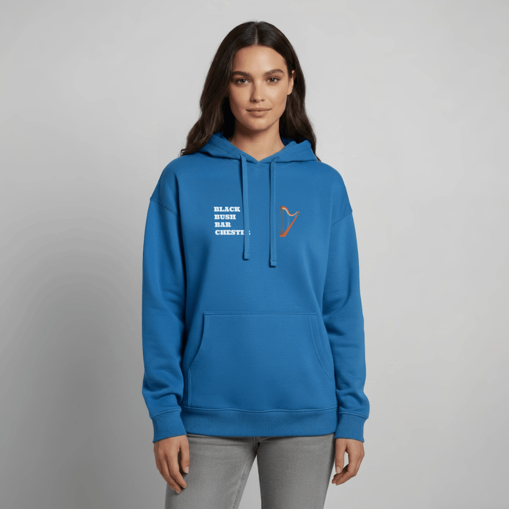 TeeFEVA Oversized Unisex Hoodie by Stanley/Stella BLACK BUSH IRISH BAR CHESTER - Oversized Premium Unisex Hoodie