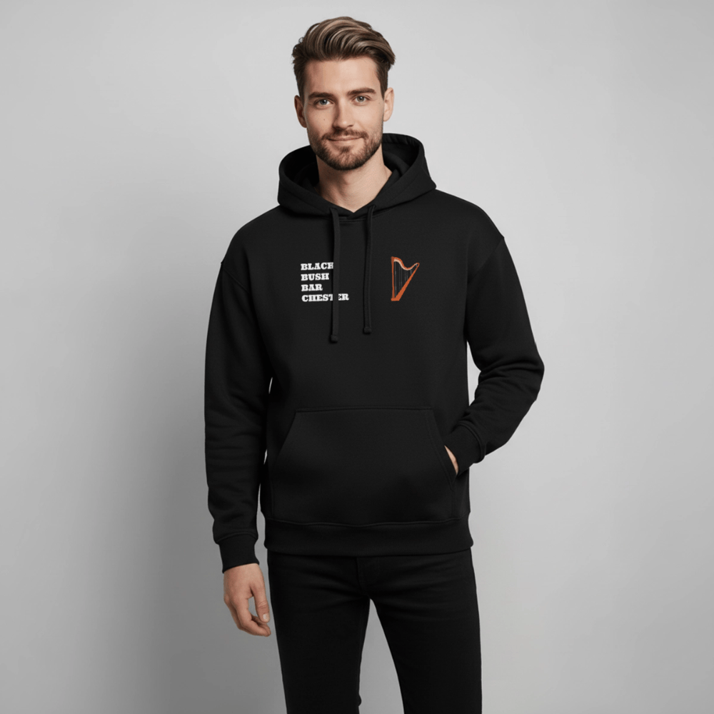 TeeFEVA Oversized Unisex Hoodie by Stanley/Stella BLACK BUSH IRISH BAR CHESTER - Oversized Premium Unisex Hoodie