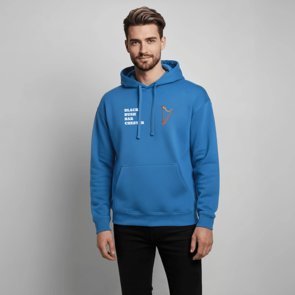 TeeFEVA Oversized Unisex Hoodie by Stanley/Stella BLACK BUSH IRISH BAR CHESTER - Oversized Premium Unisex Hoodie