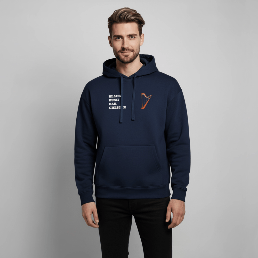 TeeFEVA Oversized Unisex Hoodie by Stanley/Stella BLACK BUSH IRISH BAR CHESTER - Oversized Premium Unisex Hoodie