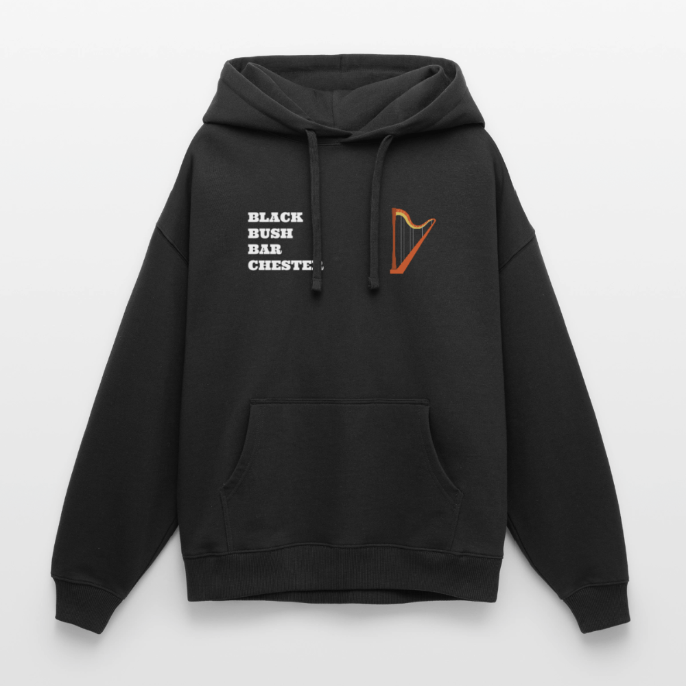TeeFEVA Oversized Unisex Hoodie by Stanley/Stella BLACK BUSH IRISH BAR CHESTER - Oversized Premium Unisex Hoodie