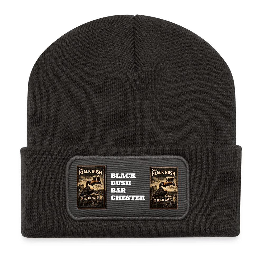 TeeFEVA Recycled Patch Beanie BLACK BUSH IRISH BAR - Patch Beanie