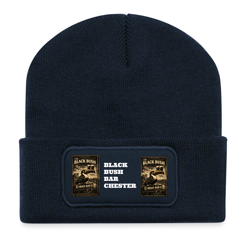TeeFEVA Recycled Patch Beanie BLACK BUSH IRISH BAR - Patch Beanie