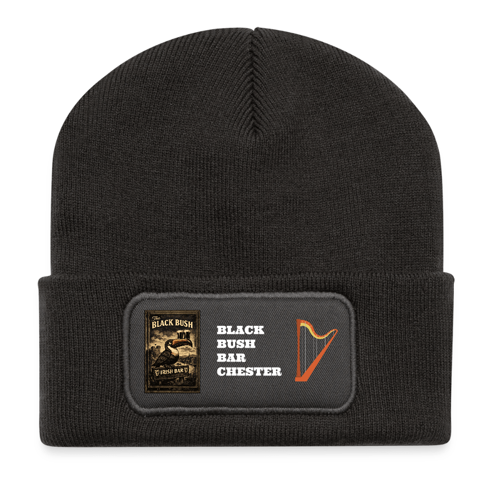 TeeFEVA Recycled Patch Beanie BLACK BUSH IRISH BAR - Patch Beanie - Harp