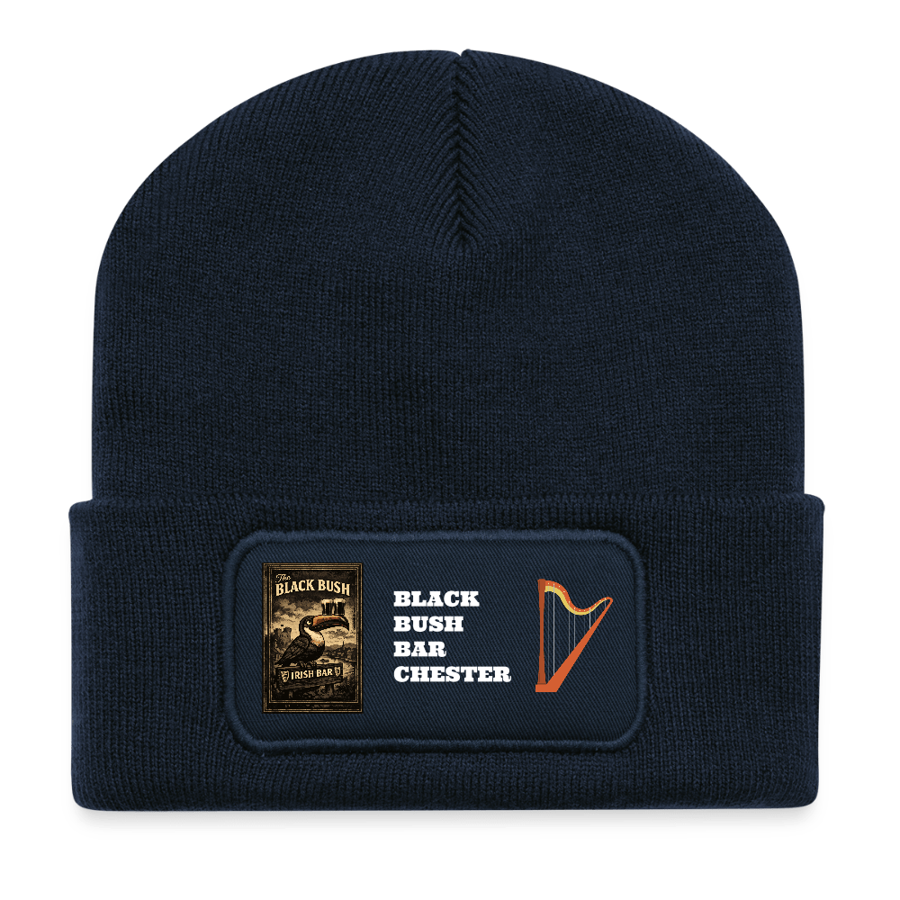 TeeFEVA Recycled Patch Beanie BLACK BUSH IRISH BAR - Patch Beanie - Harp