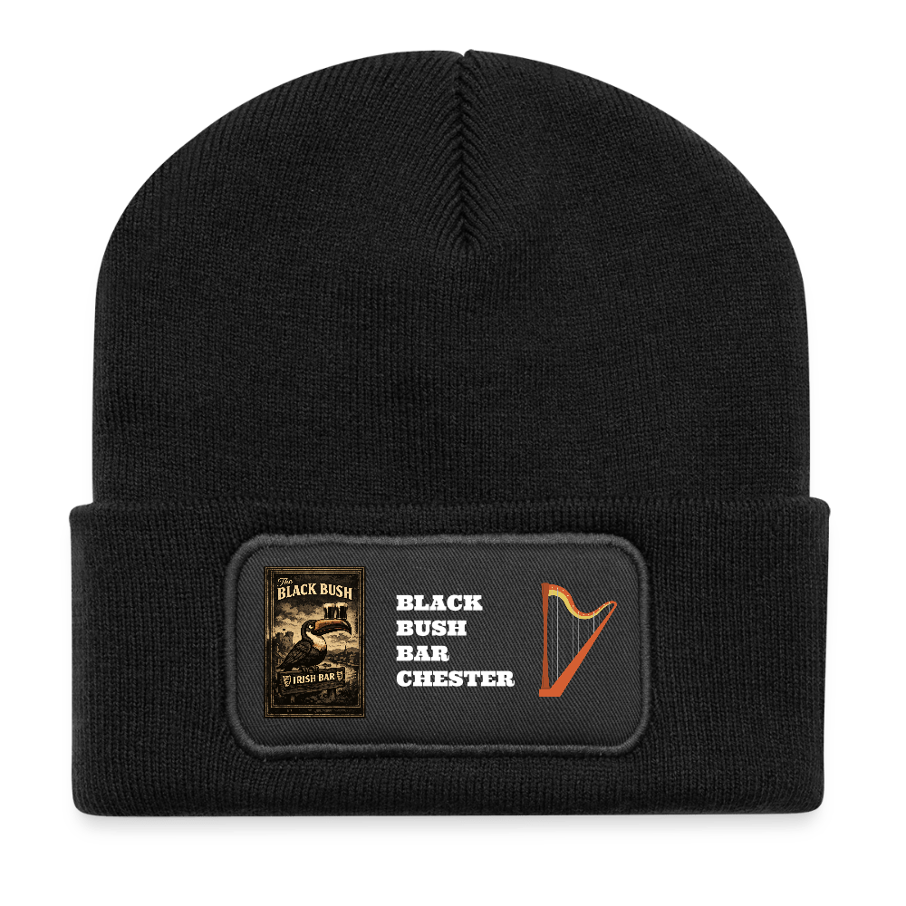 TeeFEVA Recycled Patch Beanie BLACK BUSH IRISH BAR - Patch Beanie - Harp