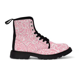 TeeFEVA Shoes Women's Canvas Boot - Rose Print