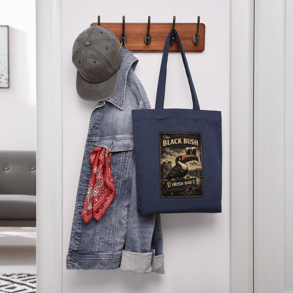 TeeFEVA Stanley/Stella Heavyweight Recycled Tote Bag BLACK BUSH IRISH BAR CHESTER - Heavyweight Recycled Tote Bag