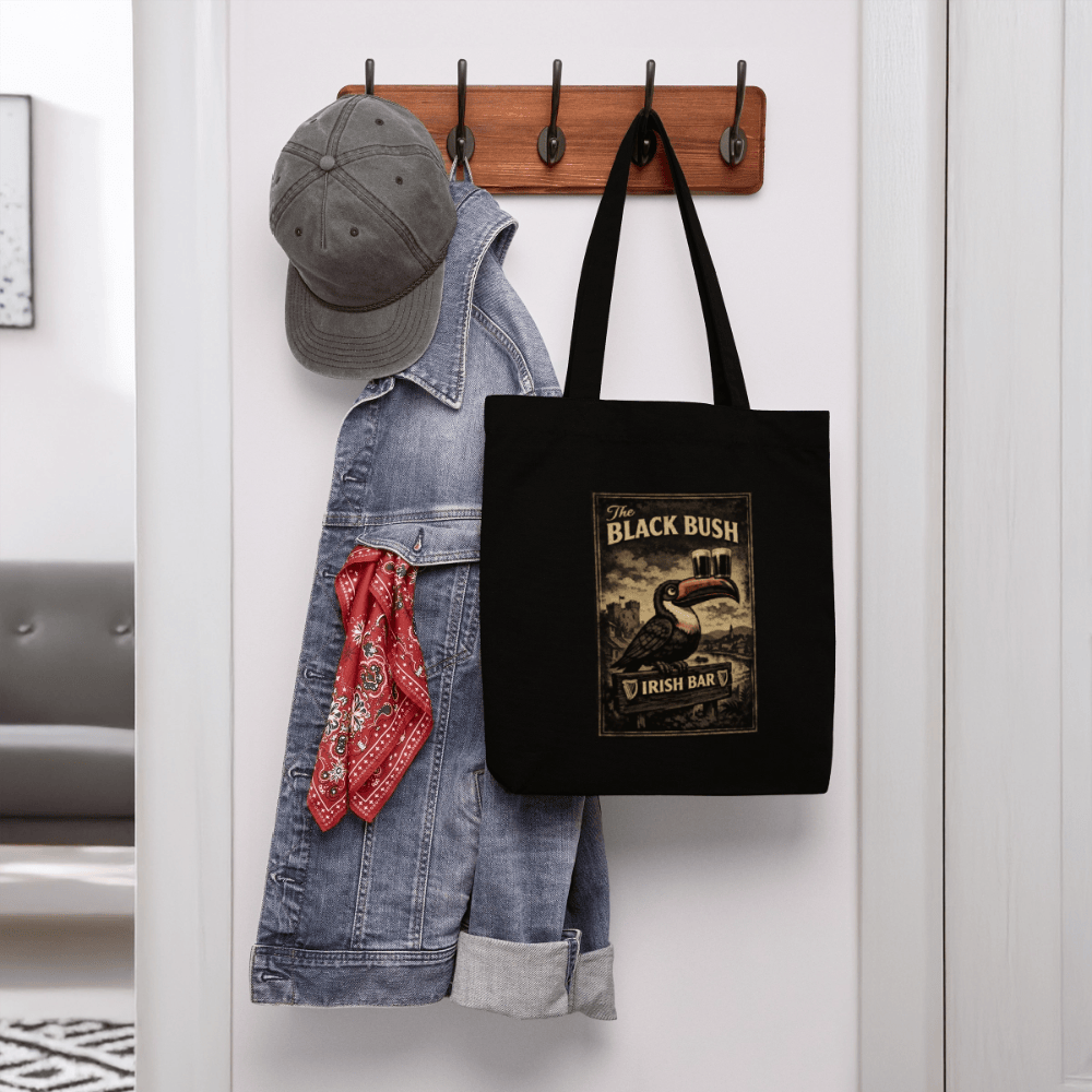 TeeFEVA Stanley/Stella Heavyweight Recycled Tote Bag BLACK BUSH IRISH BAR CHESTER - Heavyweight Recycled Tote Bag
