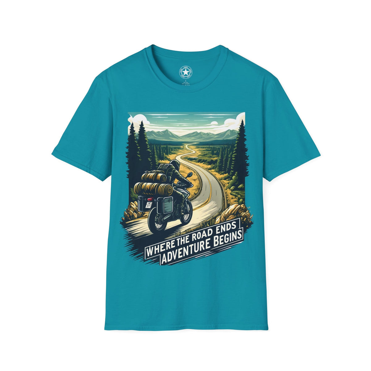 TeeFEVA T-Shirt ABR Loons | "Where The Road Ends, Adventure Begins" 2 | Stamp Style 001 | Unisex Heavy Cotton Tee
